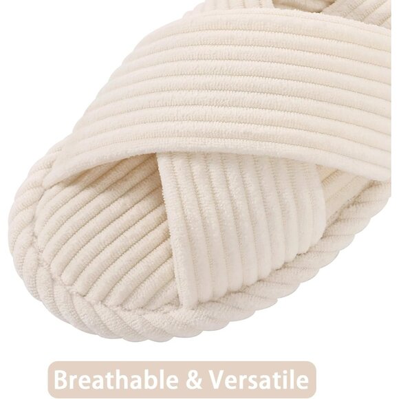 Versatile Womens Open Toe Memory Foam Slippers - Ideal for Indoors and Outdoors - Picture 5 of 7